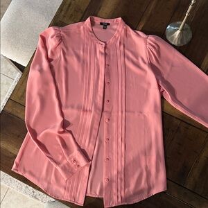 Express Pale Pink Pleated Blouse